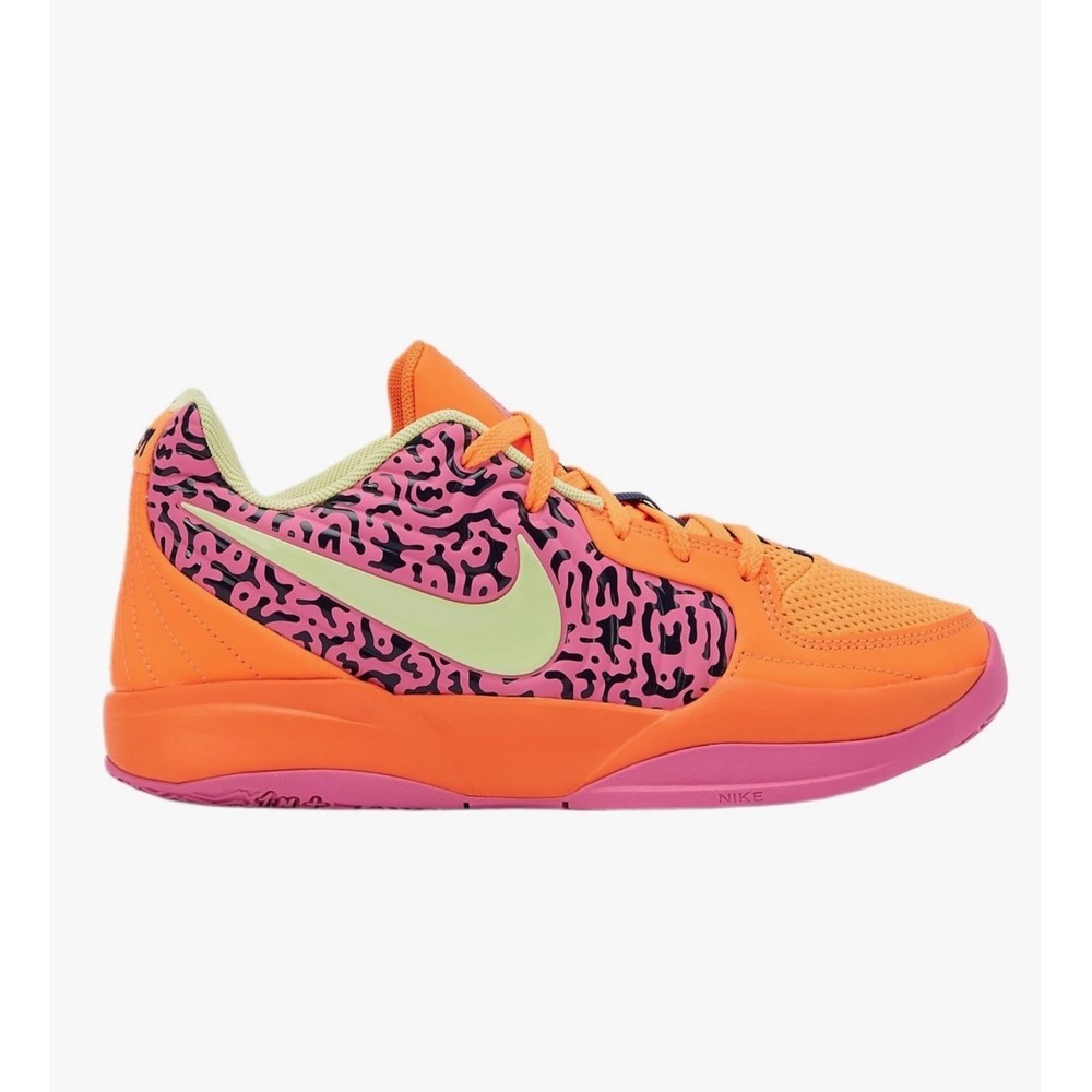 Nike Ja 1 GS Day One Citron Tint Hot Punch Leopard Print Size 7 Kids Shoes